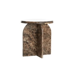 SIDE TABLE OTN MARBLE BROWN 